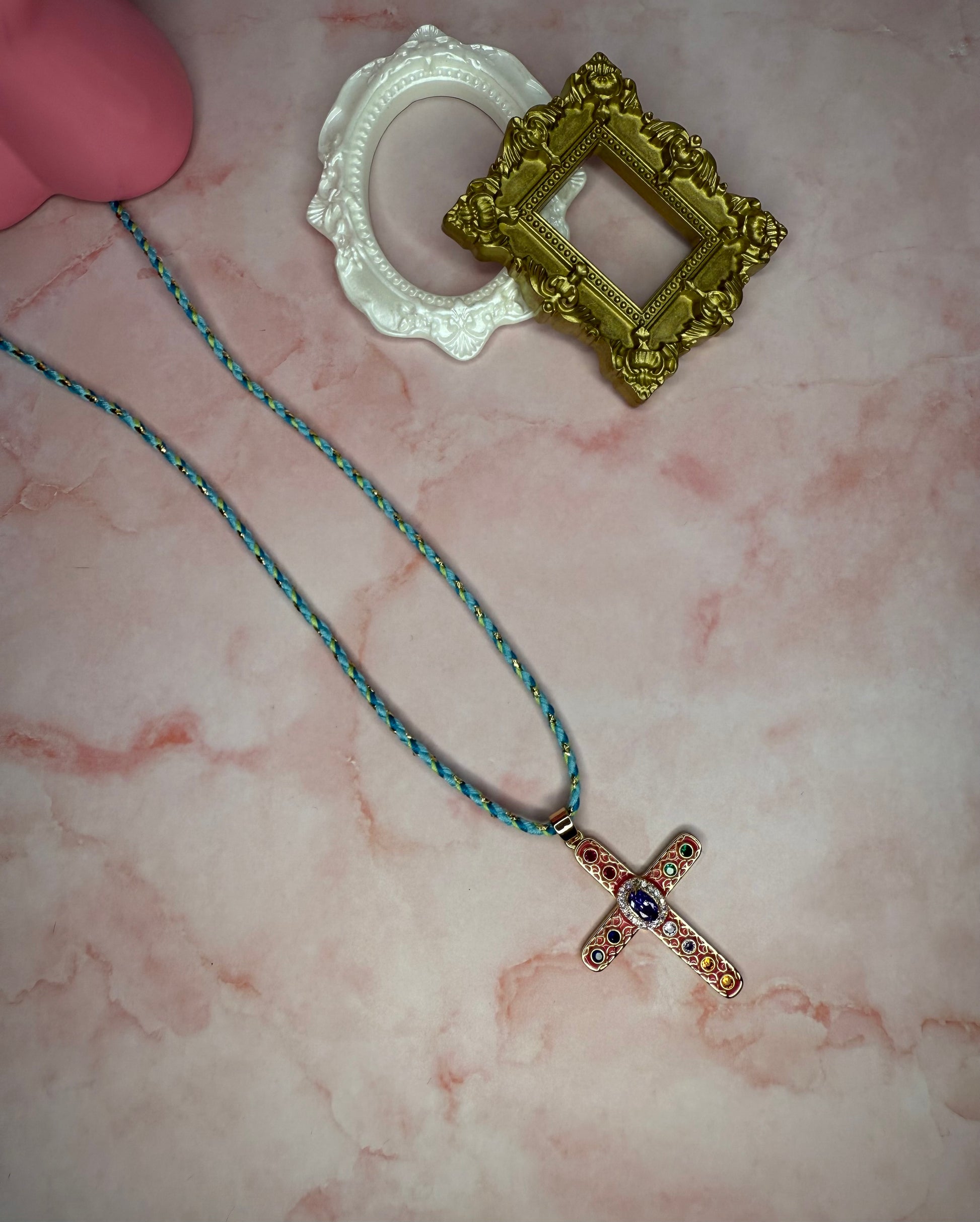 Collana croce tag