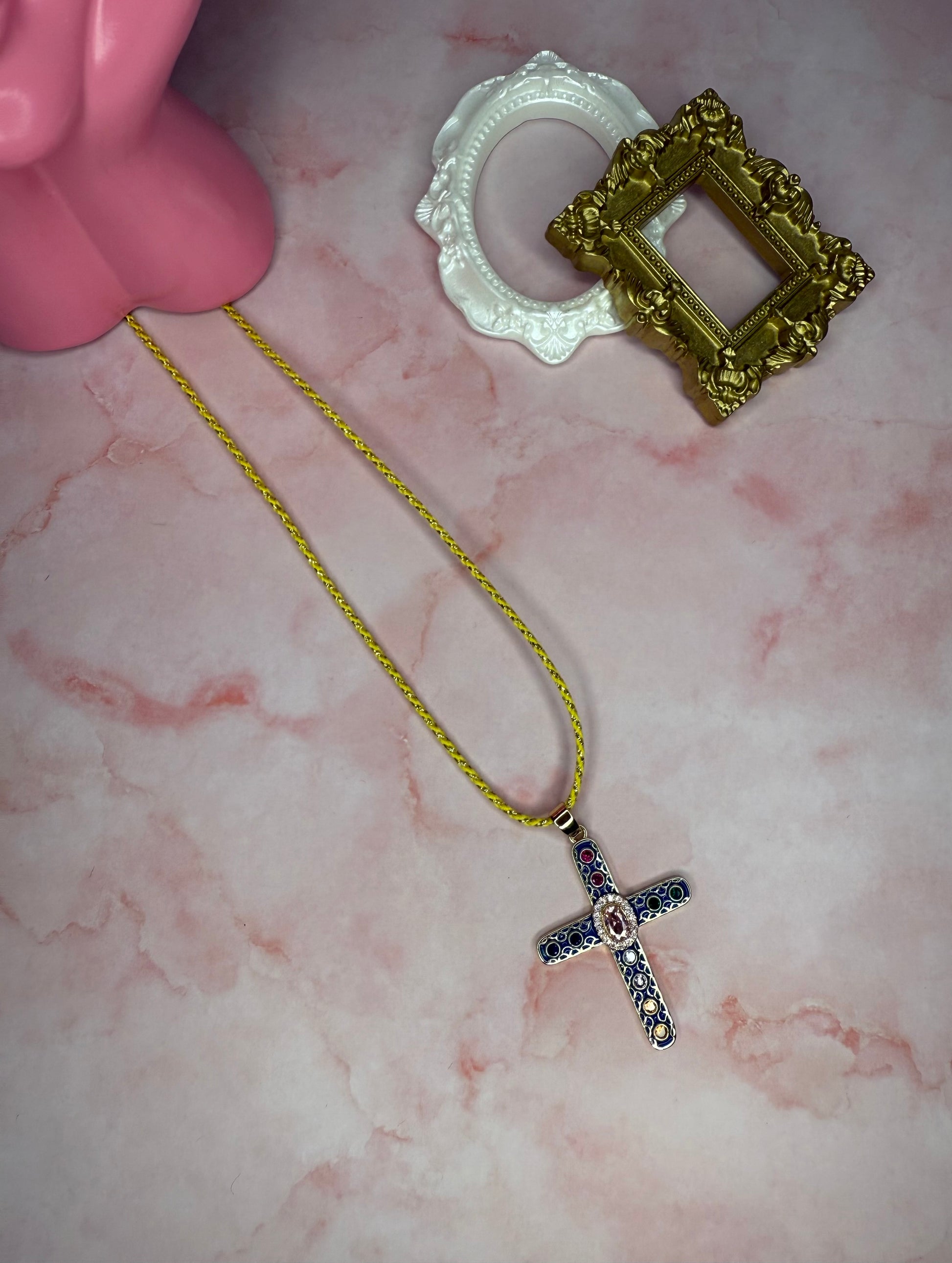 Collana croce tag