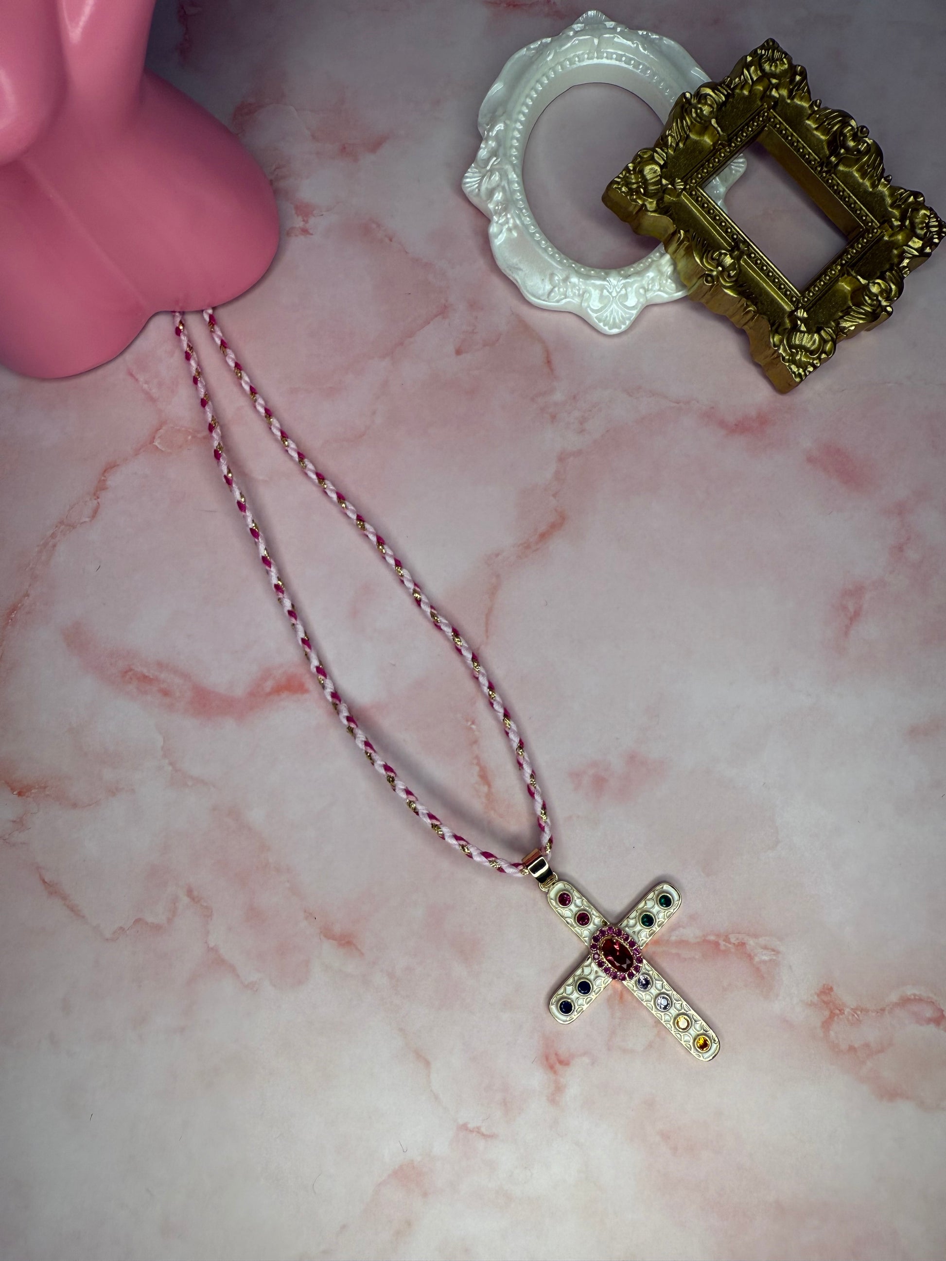 Collana croce tag