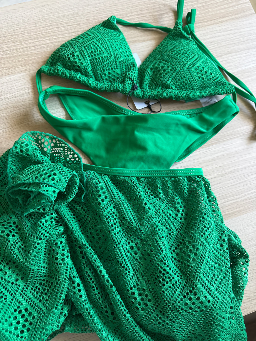 Bikini + gonna pizzo