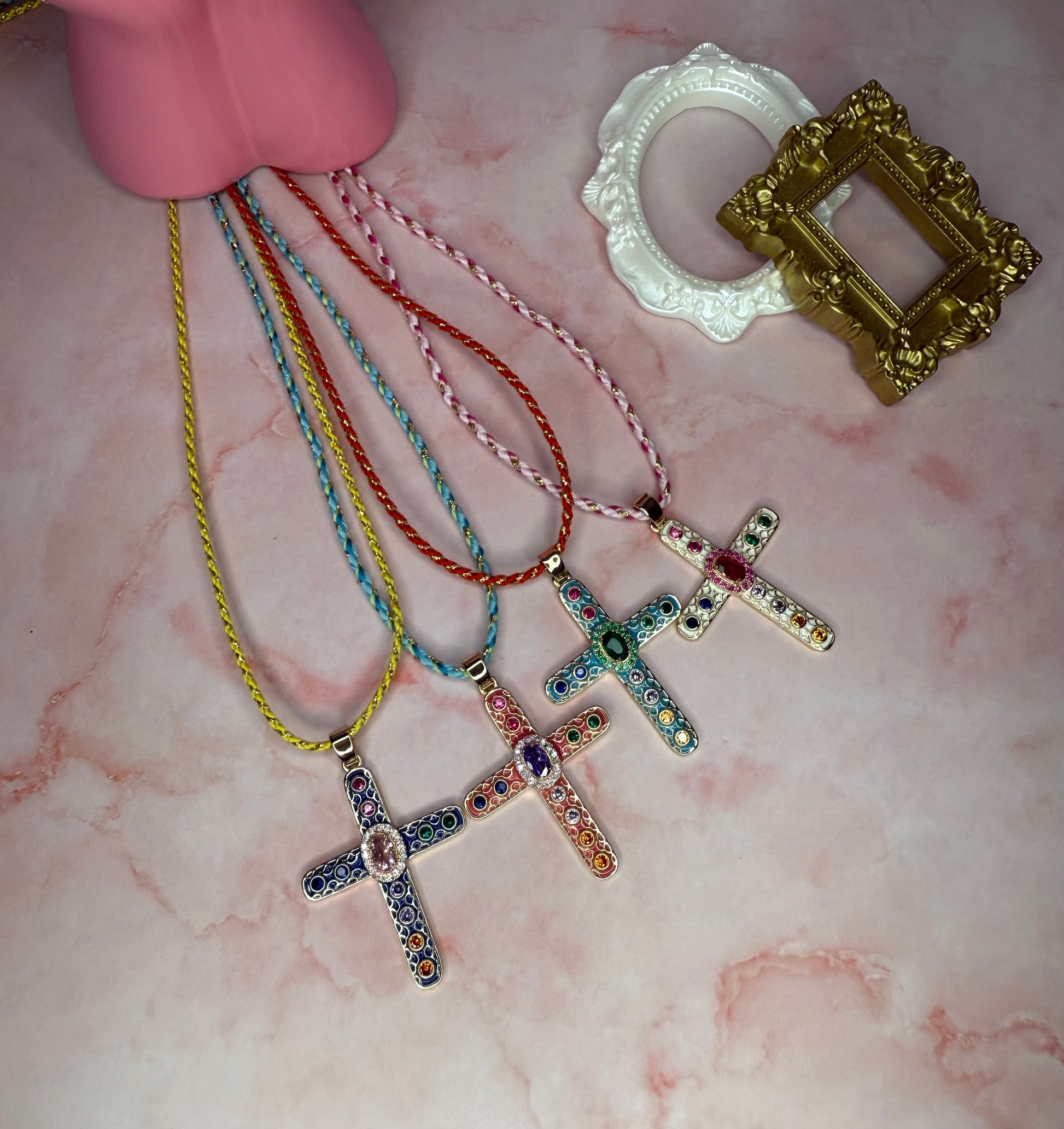 Collana croce tag