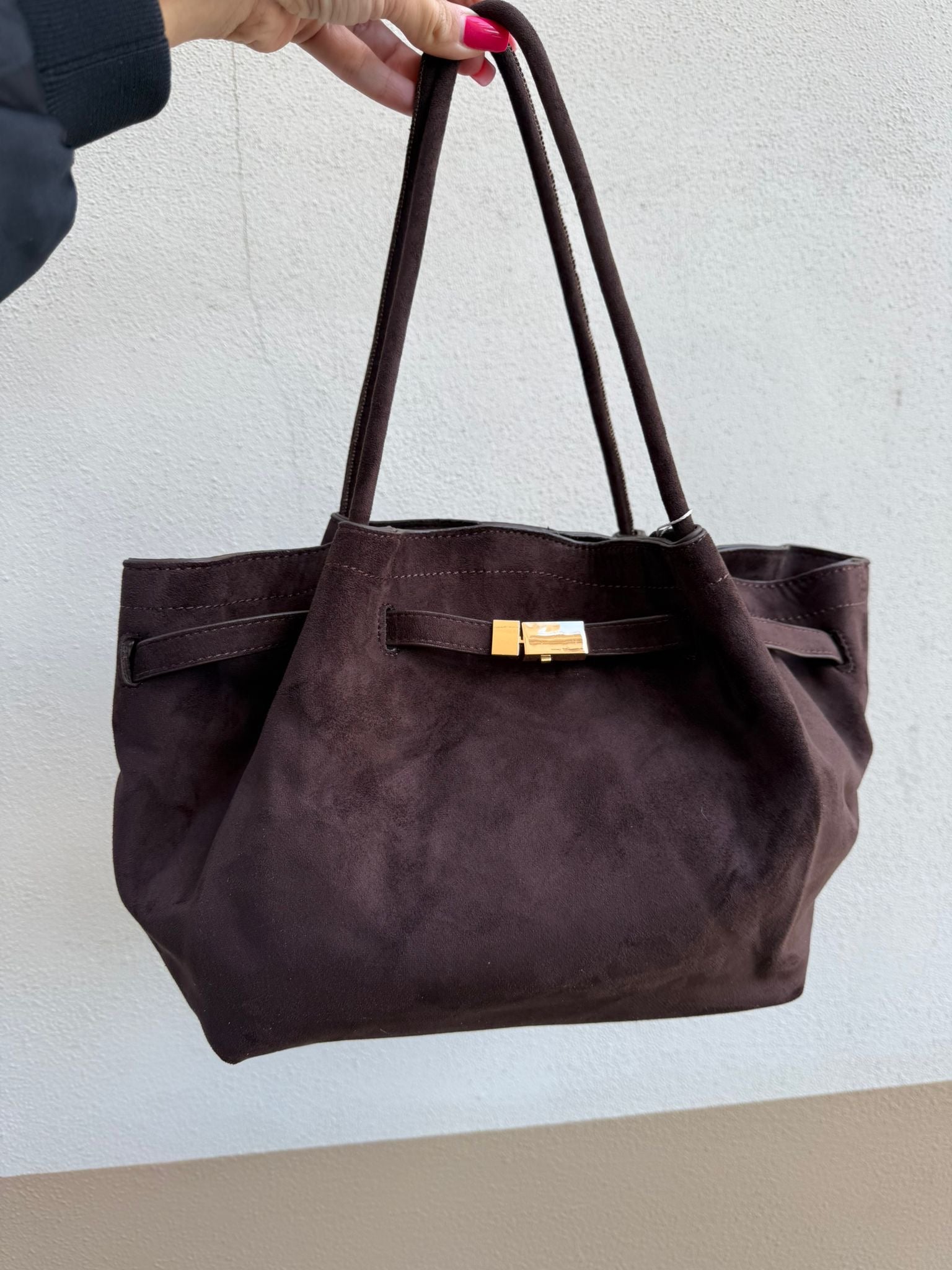 Borsa Kim camoscio