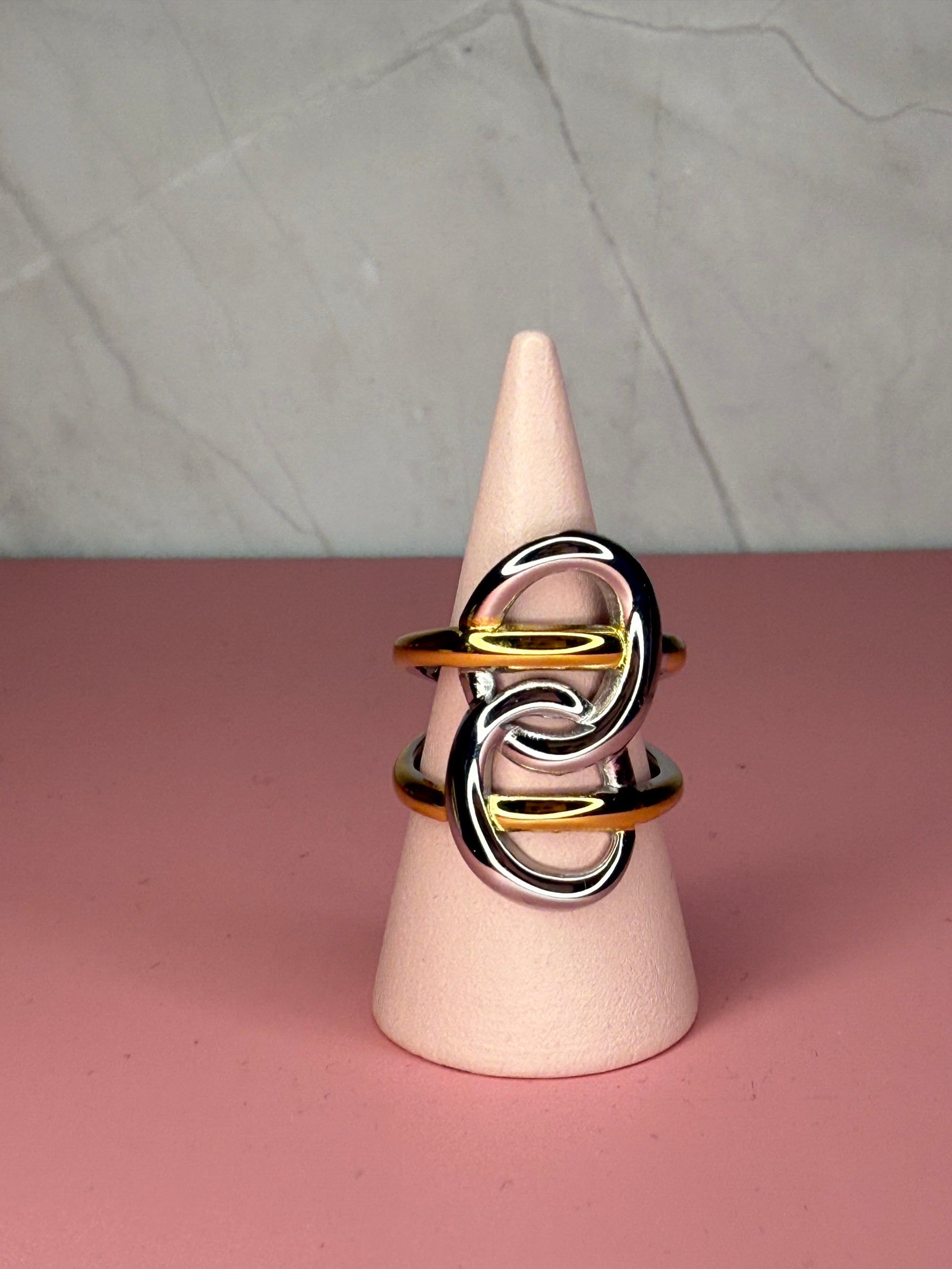 Anello Intreccio bicolor