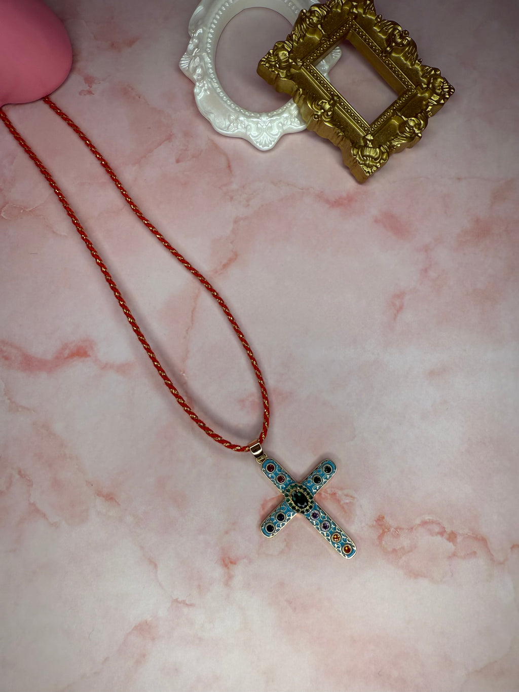 Collana croce tag