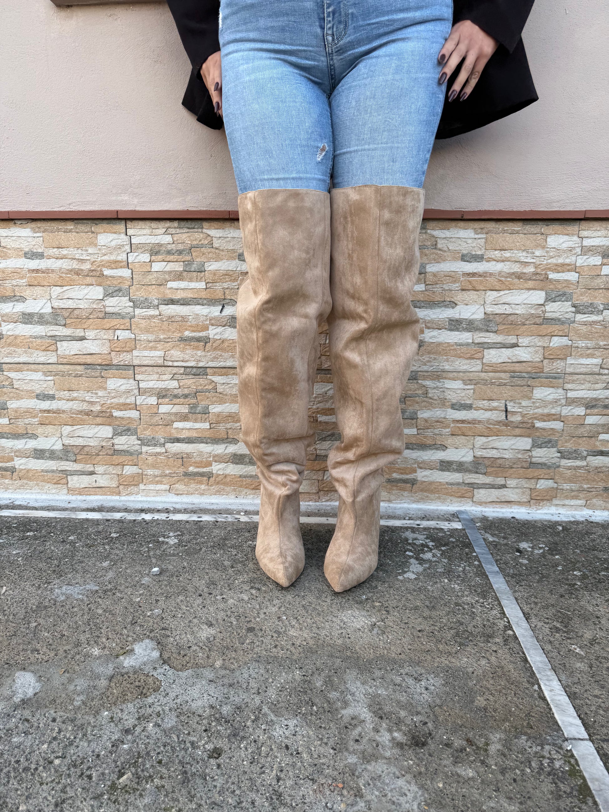 Stivali Madison Camoscio Sabbia