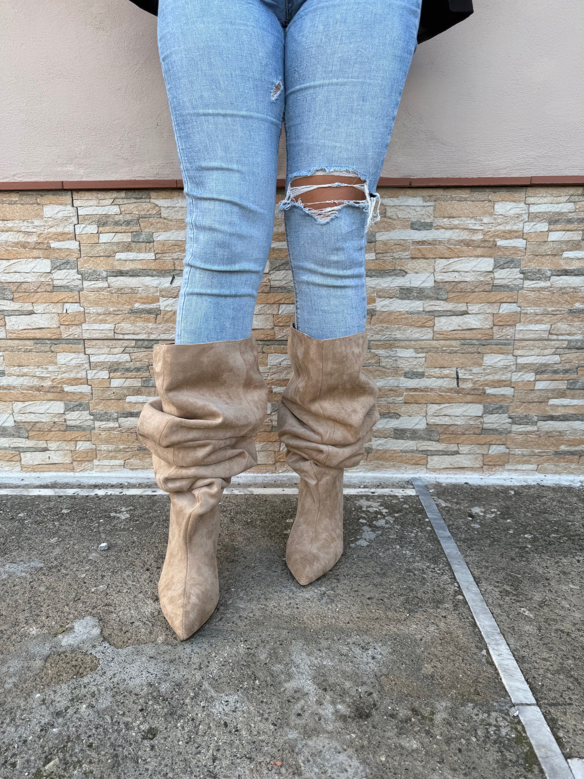 Stivali Madison Camoscio Sabbia