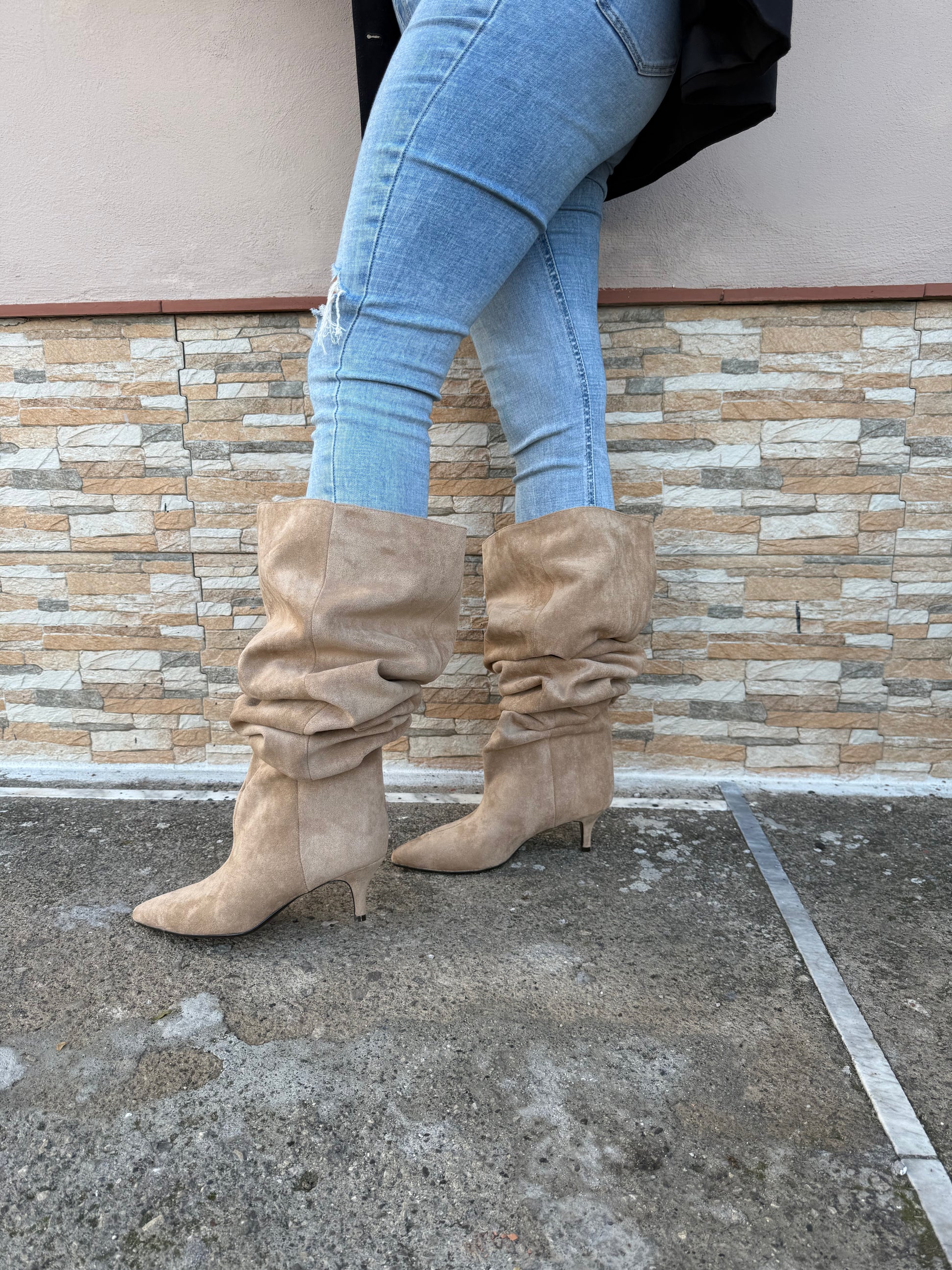 Stivali Madison Camoscio Sabbia