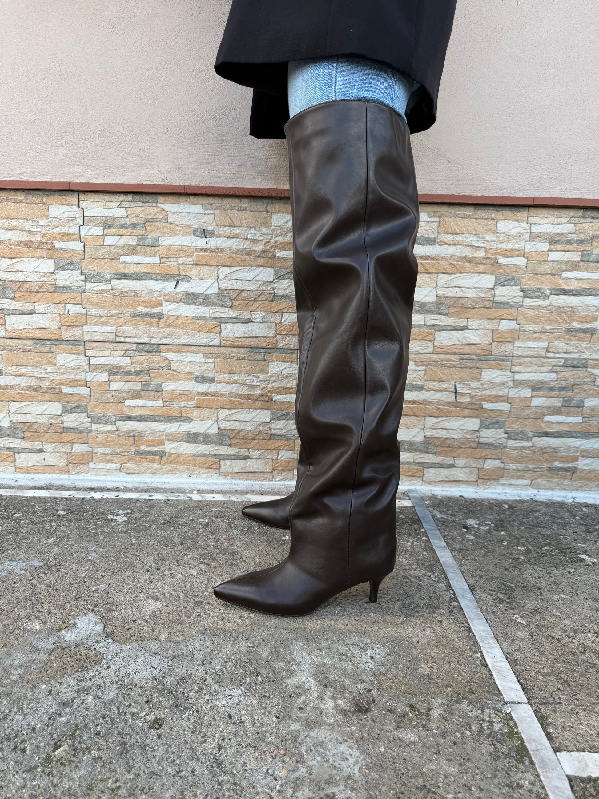 Stivale Madison ecopelle marrone