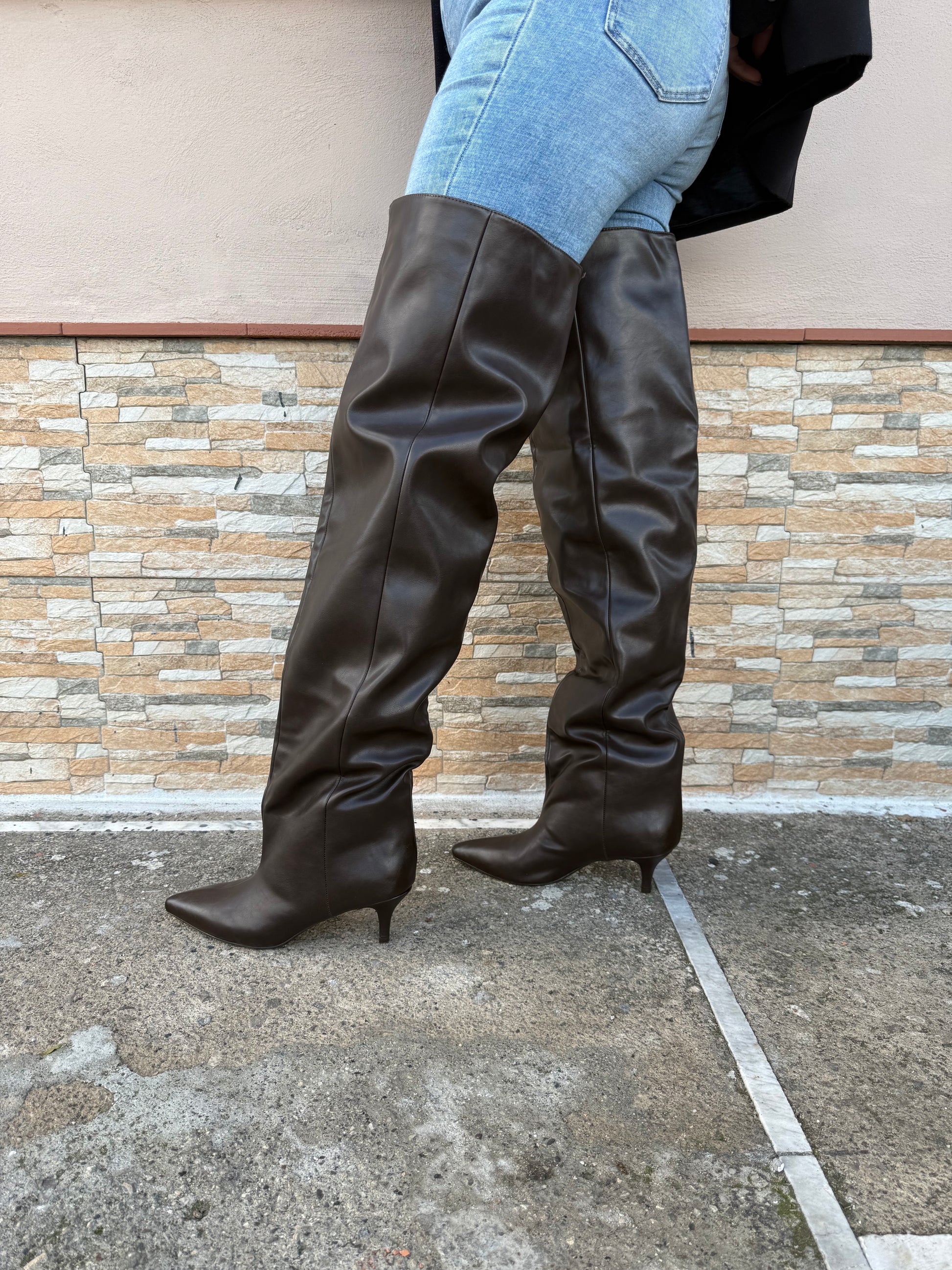 Stivale Madison ecopelle marrone