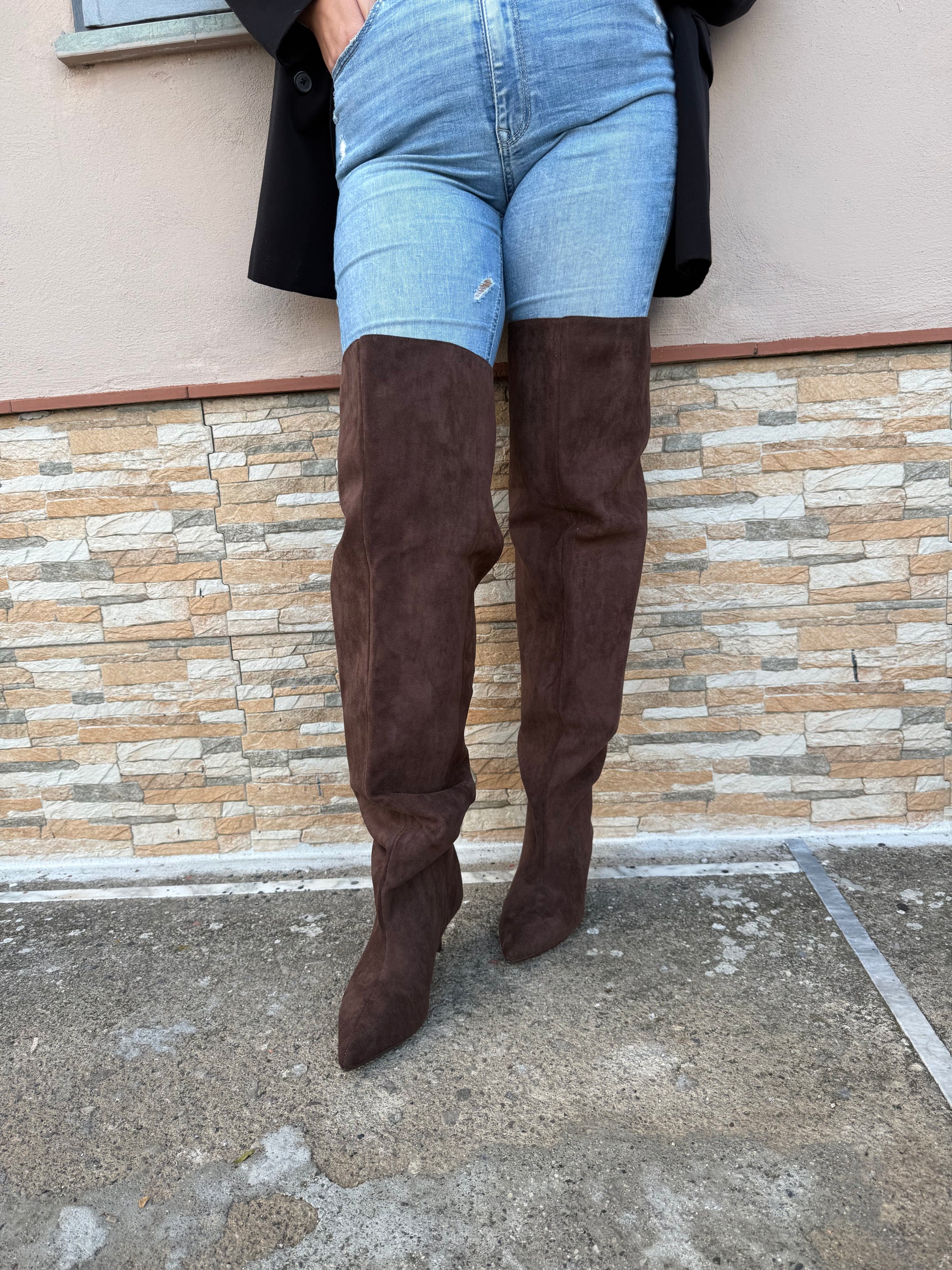 Stivale Madison camoscio marrone