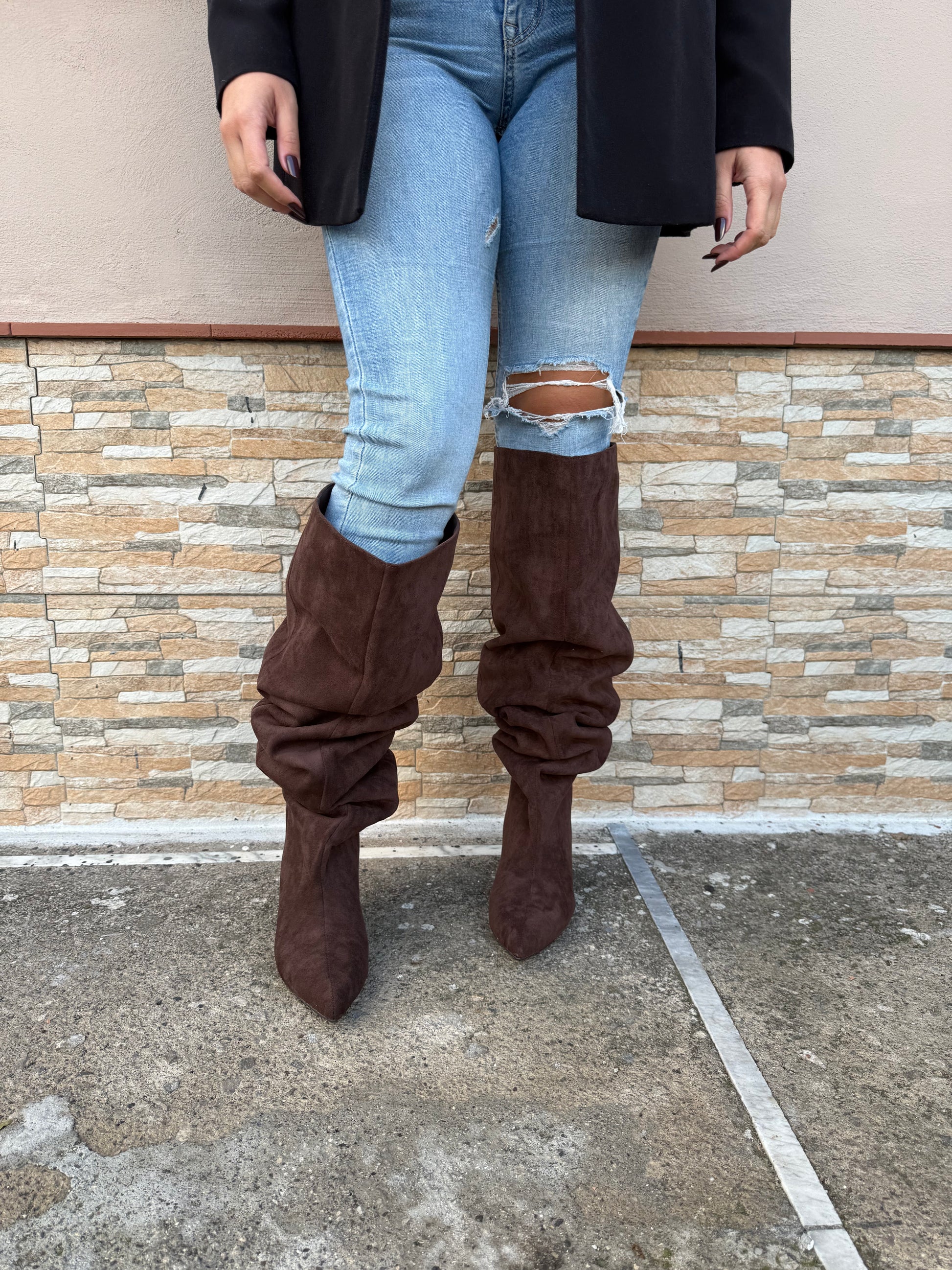 Stivale Madison camoscio marrone