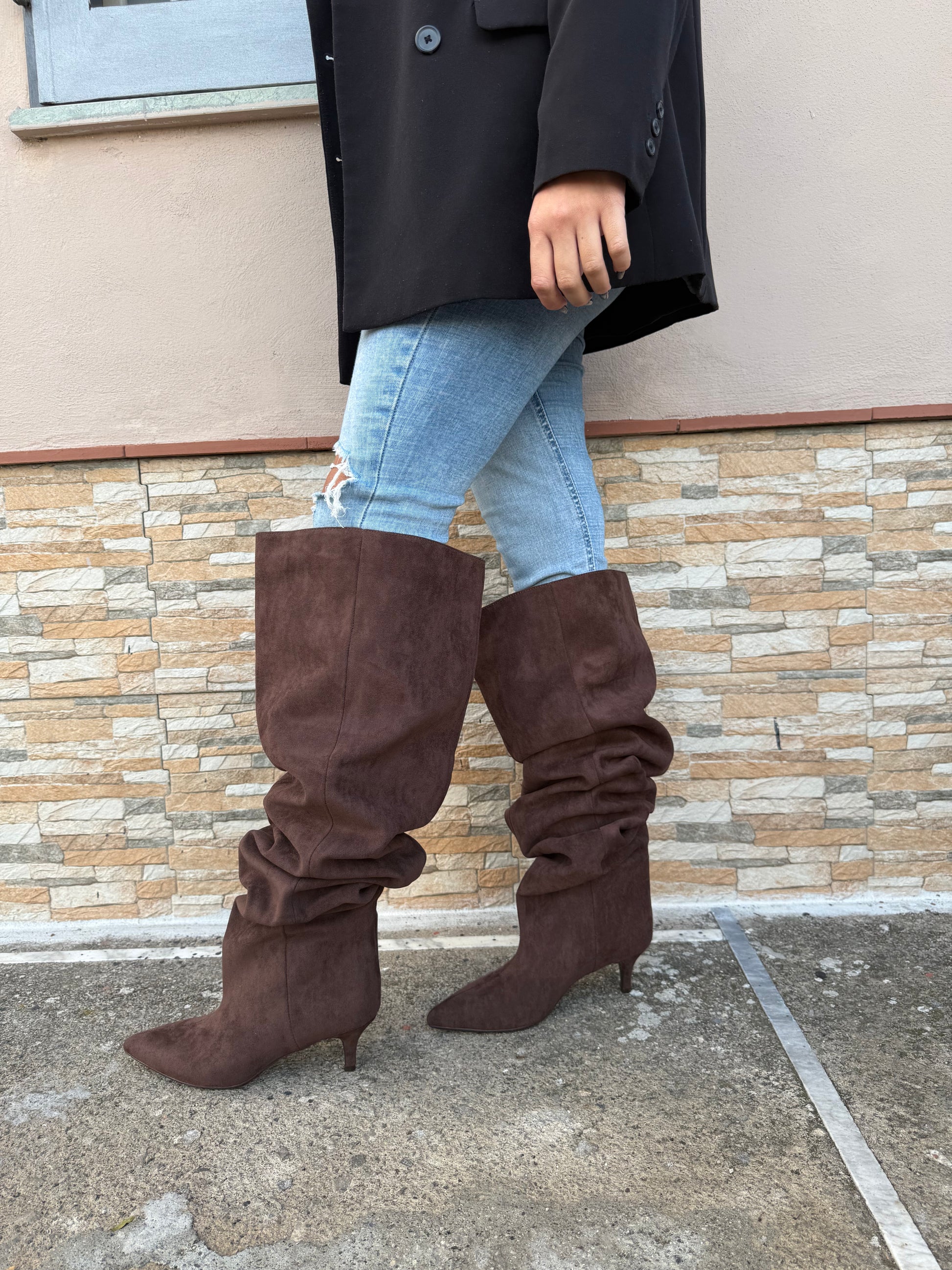 Stivale Madison camoscio marrone