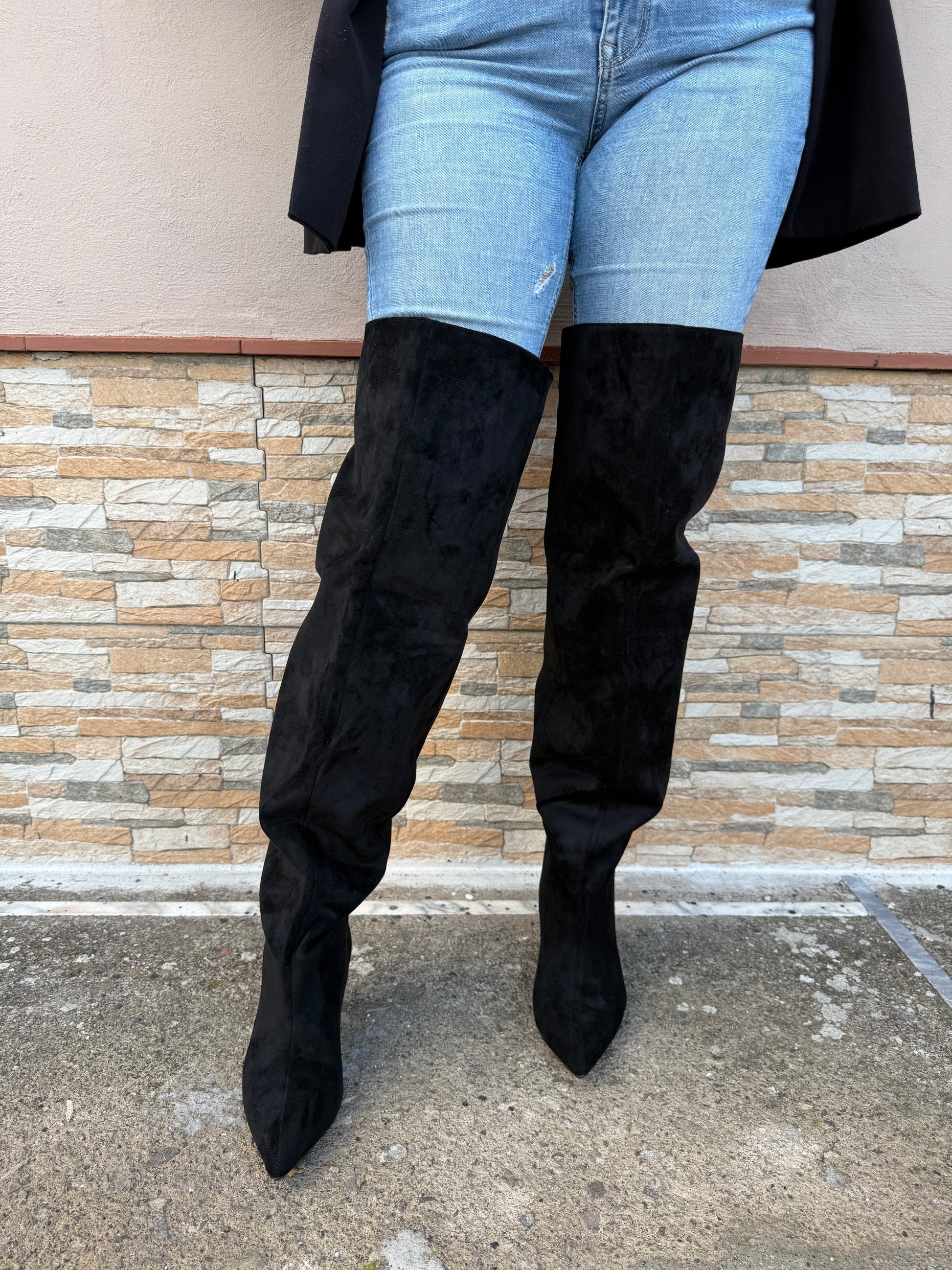 Stivale Madison camoscio nero