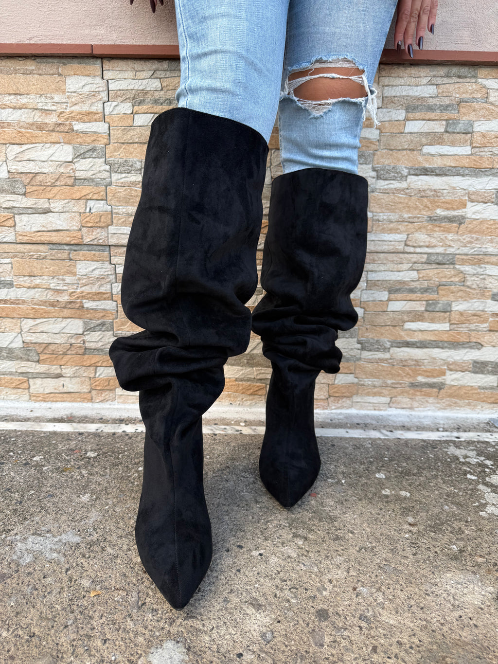 Stivali Madison camoscio nero