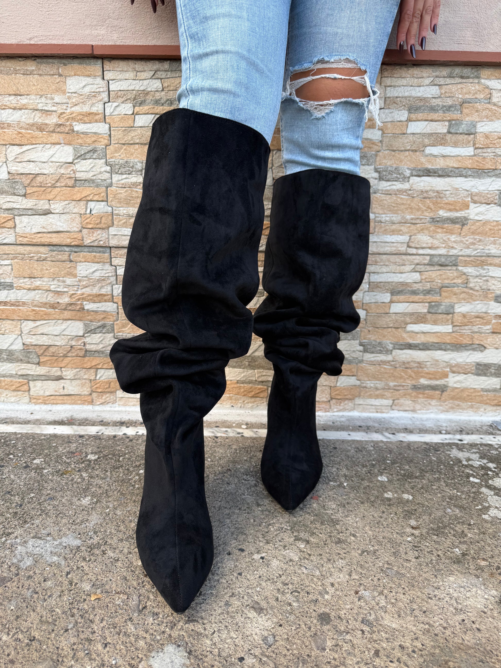 Stivale Madison camoscio nero