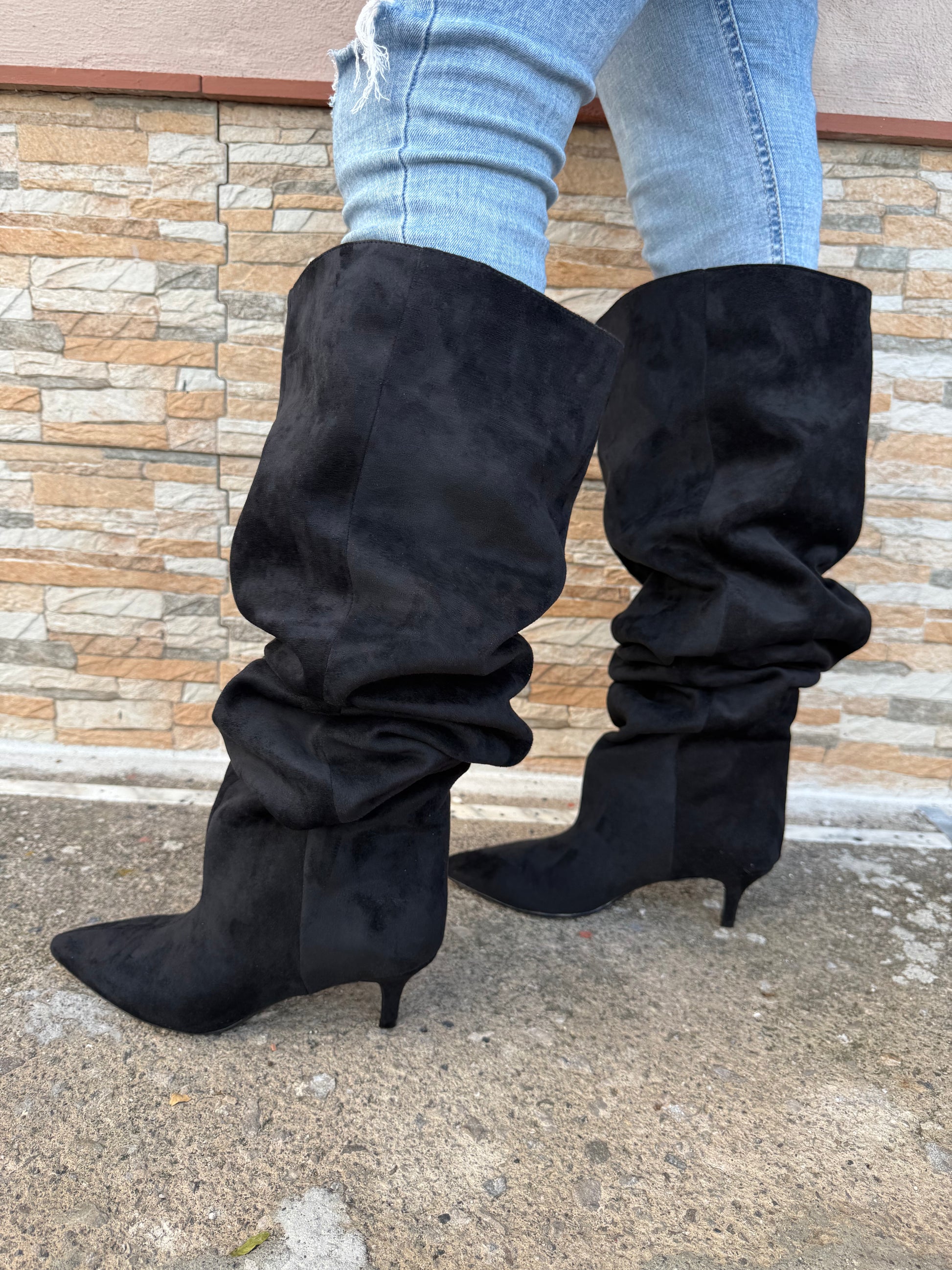 Stivale Madison camoscio nero