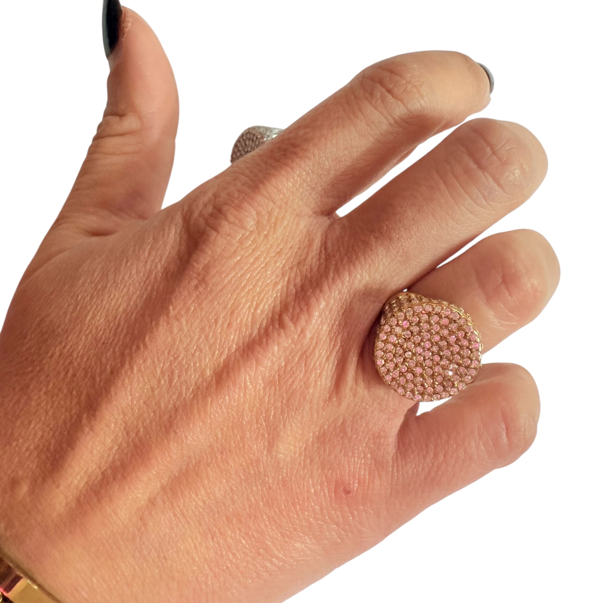 Anello Tondo bombato glitter