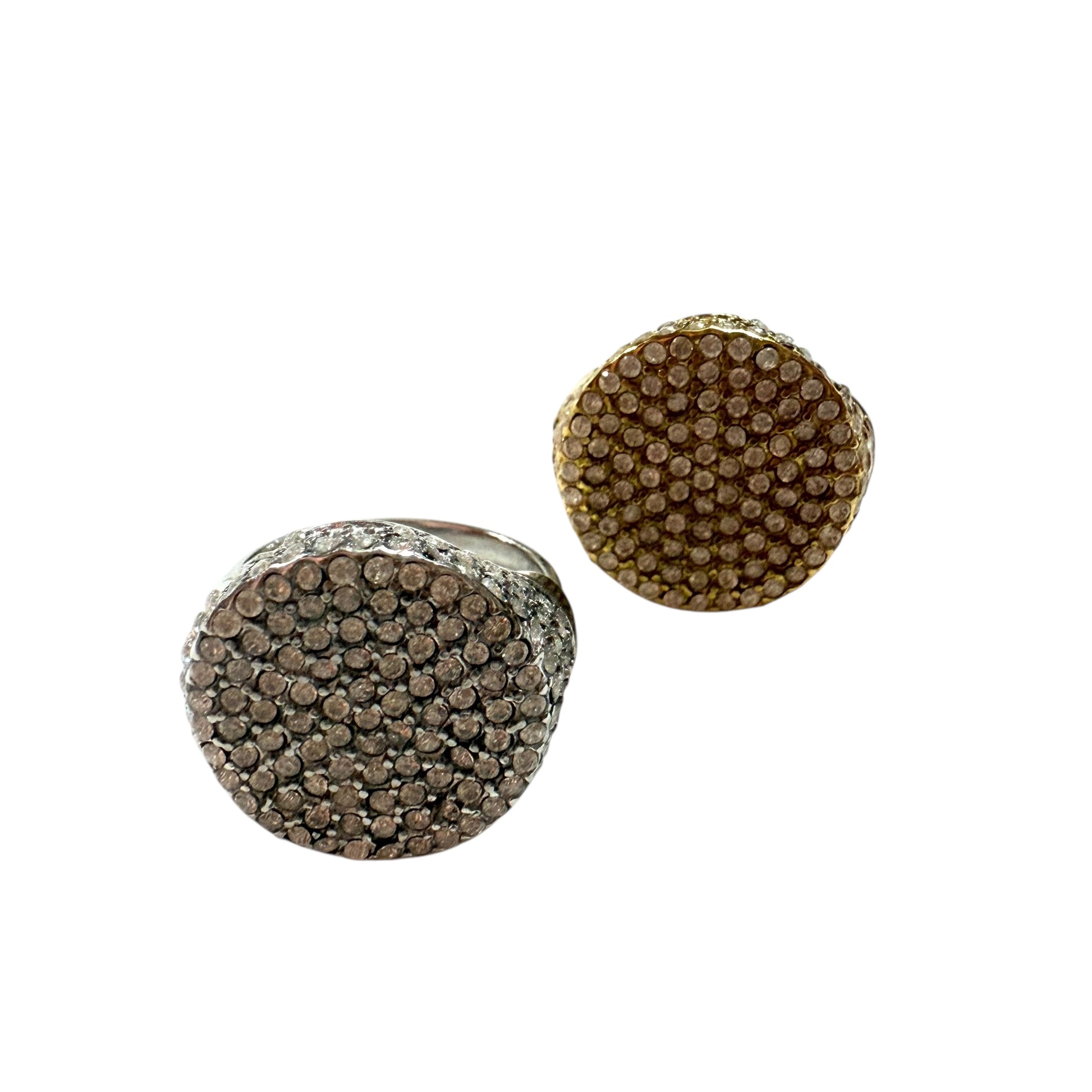 Anello Tondo bombato glitter