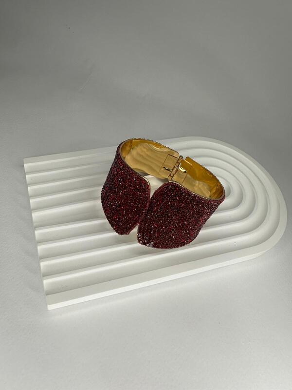 Bracciale rigido big strass