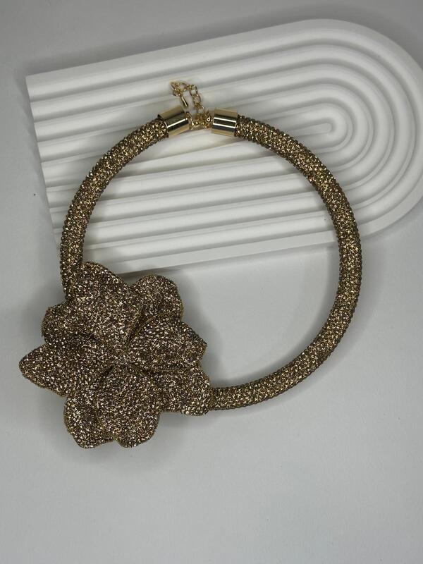 Collana Peonia strass