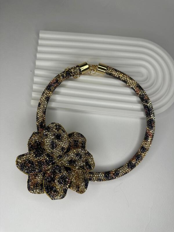 Collana Peonia strass