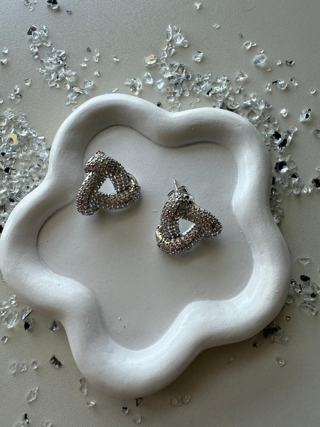 Orecchini intreccio strass