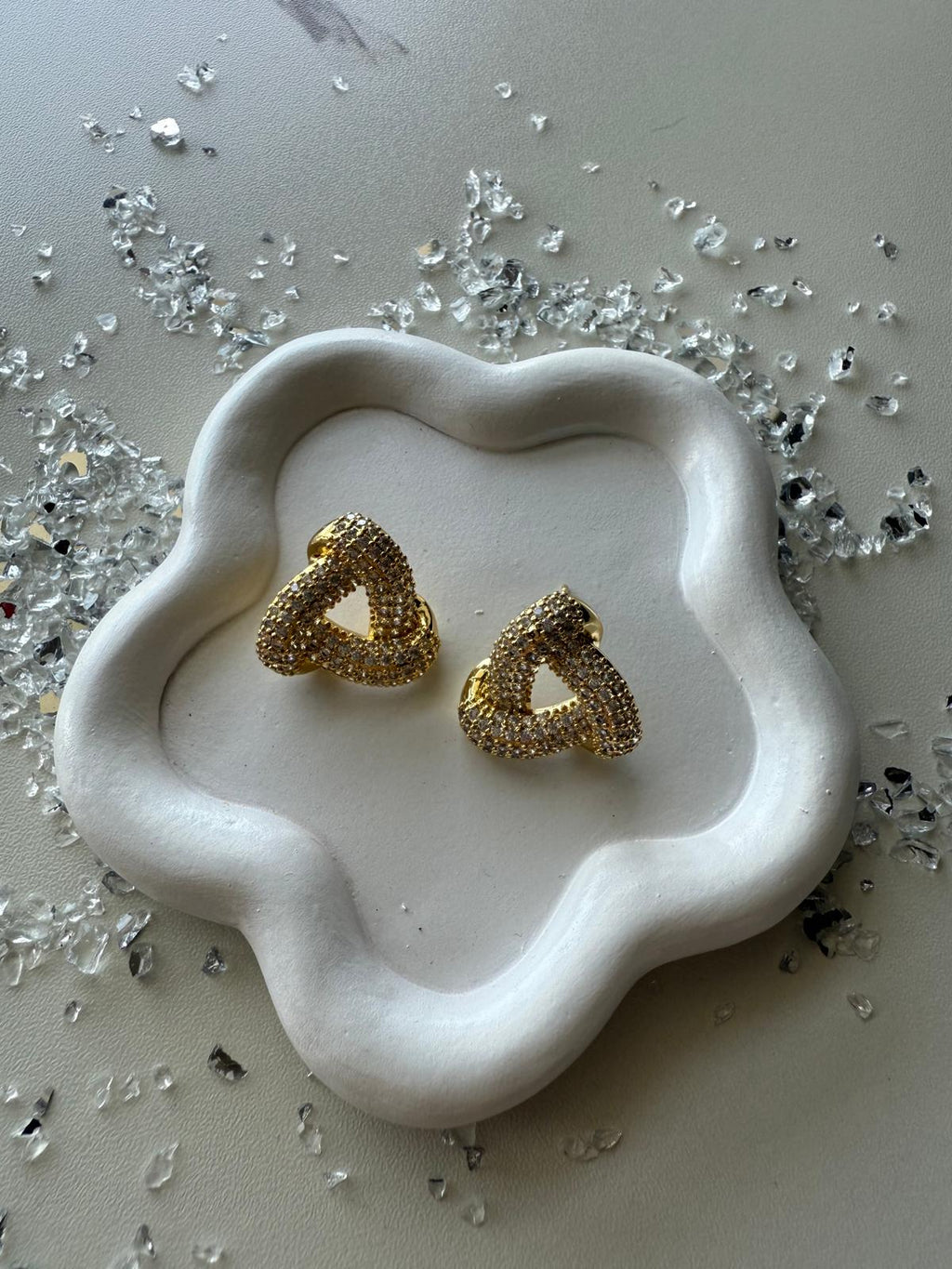 Orecchini intreccio strass