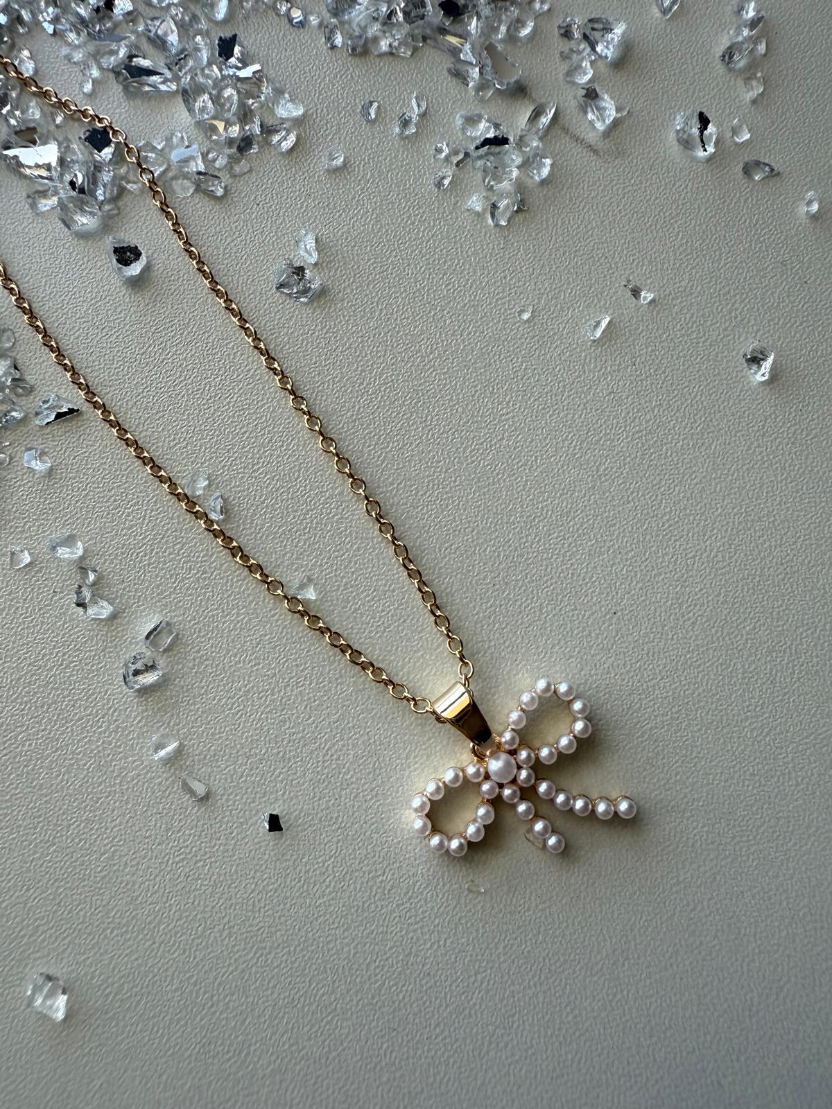 Collana Fiocchetto perle