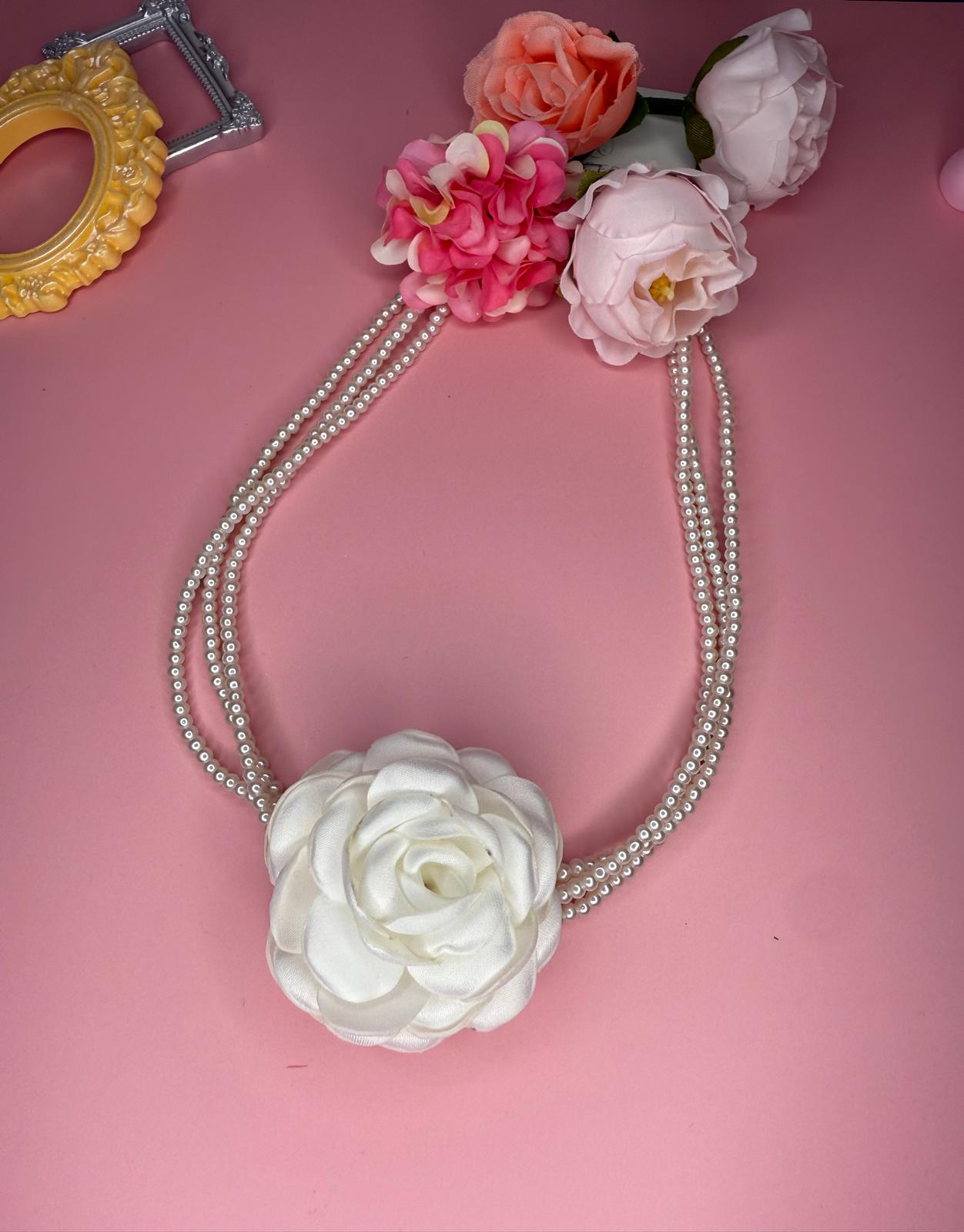 Collana Rosa perline